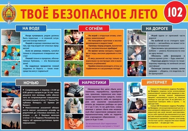 ПАМЯТКА ДЛЯ УЧАЩИХСЯ И РОДИТЕЛЕЙ о мерах безопасности во время летних каникул «Безопасное лето – 2025».